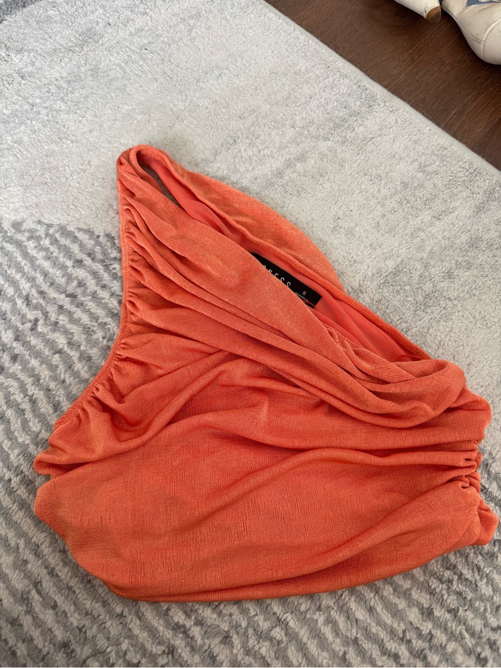 Lioness Coral Orange One-Shoulder Top